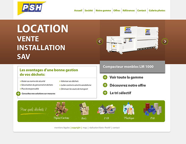 Site web PSH Hydrolique